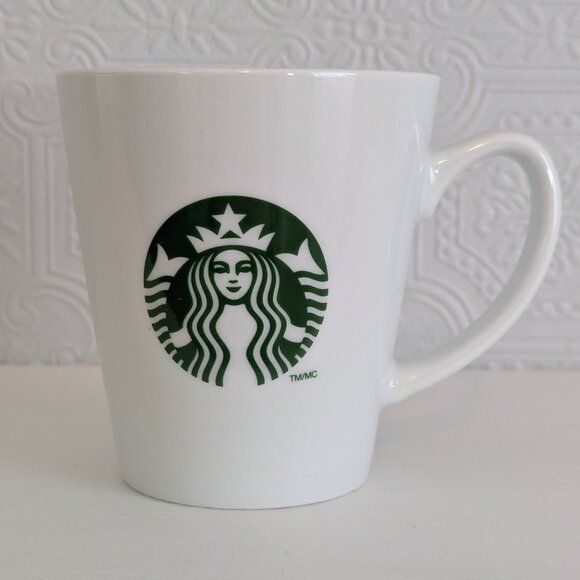 Starbucks 2011 White and Green Signature Coffee Mug with Mermaid logo - Picture 1 of 8